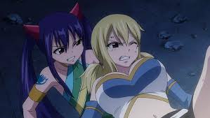 Résultat de recherche d'images pour "fairy tail lucy et wendy"