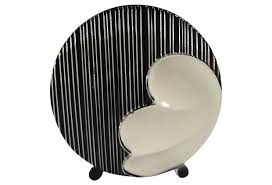 <b>Royal</b> Copley Pottery, c.1945-55, 7″ White &amp; Black <b>Art</b> Deco Round Pillow Vase <b>...</b> - royal-copley-art-deco-vase