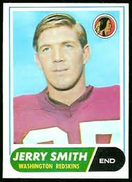 Jerry Smith 1968 Topps football card. Want to use this image? See the About page. - Jerry_Smith
