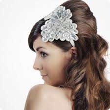 Elaborate medium drop crystal dagger earrings was Â£170 now Â£127. Vintage Sequinned Bridal Headband. Silver sequined bridal headband was Â£195 now Â£49 - Vintage-Sequinned-Bridal-Headband
