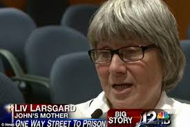 Shock: Liv Larsgard, from Oslo, said her life had been &#39;destroyed&#39; by her son&#39;s arrest and sentencing - article-2136324-12CDECF6000005DC-336_634x424