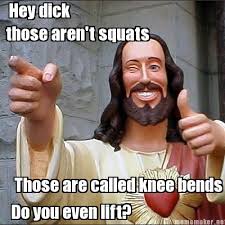 Meme Maker - Hey dick those aren&#39;t squats Those are called knee ... via Relatably.com