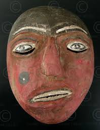 Karo Batak mask SM1. Karo Batak culture. North Sumatra. Indonesia. Mid-20th century. 19 cm high. - Karo-Batak-mask-SM1