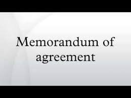 Image result for memorandum of agreement