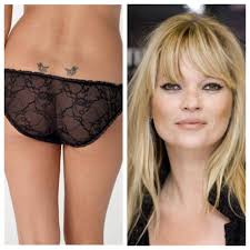 Kate Moss tattoos. 1. KATE MOSS. Moss has dabbled with tattoos: she&#39;s got anchor on her wrist, a sun and moon on opposite sides of her foot. - Kate-Moss-tattoos