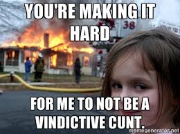 You&#39;re making it hard for me to not be a vindictive cunt ... via Relatably.com
