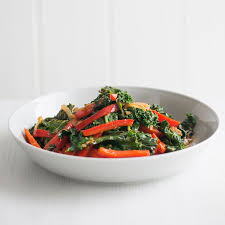 Red Bell Pepper and Kale Stir-Fry Recipe - Todd Porter and Diane Cu
