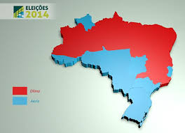 Resultado de imagem para mapa das eleições presidenciais 2014