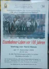 Eisenbahner-Leben vor 100 Jahren - Horst Henze berichtet im ...