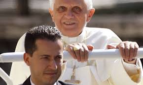 Vatican trial: Pope Benedict XVI with Paolo Gabriele. The 46-year-old former butler has been described by psychiatrists as desperate for attention. - Pope-Benedict-XIV-with-bu-008
