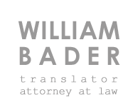 William Bader | juristische Übersetzung Englisch | Legal ... - logo_s