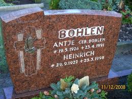 Grab von Heinrich Bohlen (29.09.1922-23.03.1998), Friedhof ...