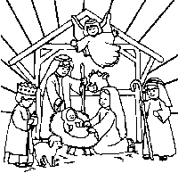 Image result for Jesus is born coloring page
