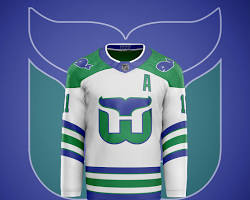 Image of Hartford Whalers white away jersey