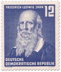 Briefmarke: &quot;Friedrich <b>Ludwig Jahn</b> (Turnvater)&quot; - turnvater-friedrich-ludwig-jahn-ddr-gr