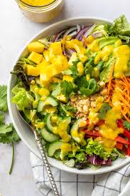 Tropical Salad with Mango Dressing - Simply Whisked