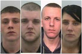 JAILED: Paul Creedy, Kieron Murray, Jack Smith, and Leah Garner have been locked up after admitting the manslaughter of Simon Brass who they pushed into ... - 1-Desktop22-6142720
