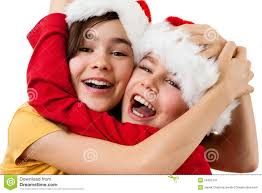 Abbraccio dei bambini del Babbo Natale - abbraccio-dei-bambini-del-babbo-natale-16425741