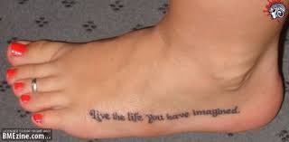 Tattoo World Ideas: 30+ Appealing Short Quotes For Foot Tattoos via Relatably.com