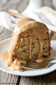 Toffee Pecan Bundt Cake with Caramel Drizzle - A Family Feast®