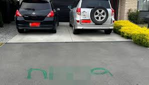 Canterbury woman 'mortified' after vandals tag racial slur on her driveway