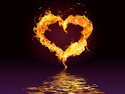 a flaming heart