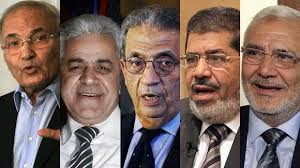 <b>...</b> Hamdeen Sabahi, Amr Moussa, Mohamed Mursi, <b>Abdel Moneim</b> - 3-Kandidaten