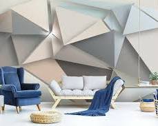 Image of Custommade 3D geometric wallpaper