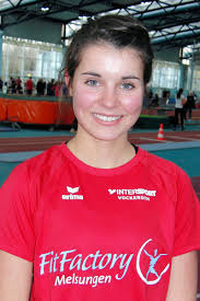 Julia Klute. Foto: nh Beim 1500m-Lauf der weiblichen U20 stand Julia Klute von vornherein auf verlorenem Posten. - ajw-140119d