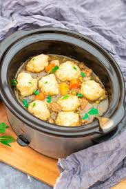 Minted Lamb Stew With Dumplings - Slow Cooker - The Carpenter's ...