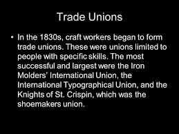 Image result for image of american trade unions 1830s