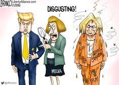 Image result for media liberal bias supporting hillary