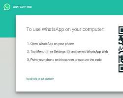 Image of WhatsApp Web QR code on computer screen