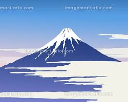 富士山と雲のイラストのイメージ
