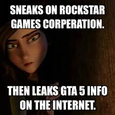 GTA 5 Leak | Curious Heather | Know Your Meme via Relatably.com