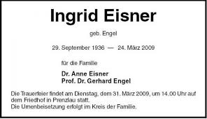 Ingrid Eisner-geb. Engel-29. S | Nordkurier Anzeigen - 005903202301