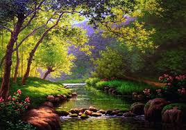Image result for beautiful forests with flowers