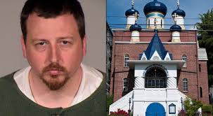 Aaron Little allegedly assaulted a woman during Sunday services at Saint Spiridon Russian Orthodox Cathedral in Seattle. - Aaron-Little-Saint-Spiridon-Orthodox-Cathedral