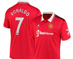 Image of Cristiano Ronaldo Manchester United home jersey