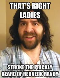 that&#39;s right ladies stroke the prickly beard of redneck randy ... via Relatably.com