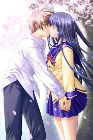 Resultado de imagem para casal anime se beijando