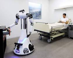 Robot working in a hospital