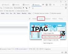 Rightclick on image and select Copy image address