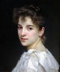 Portrait of Gabrielle Cot - William-Adolphe Bouguereau. Artist: William-Adolphe Bouguereau. Completion Date: 1890. Style: Realism. Genre: portrait - portrait-of-gabrielle-cot-1890