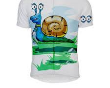 Image of Funny bicycle jersey with a snail design