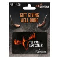 Longhorn Steakhouse - Longhorn Steakhouse, Gift Card, $15-$100 ...