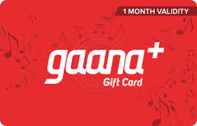 Gaana E-Gift Card - 1 Month Subscription | Woohoo.in