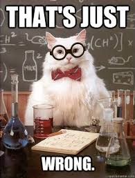 that&#39;s just wrong. - Chemistry Cat - quickmeme via Relatably.com