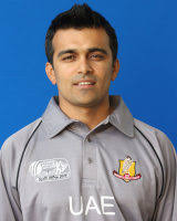 Khurram Khan top scored for UAE with 44 runs against Bangladesh in World T20 Warm-up Match. - 30102013115936397833.html