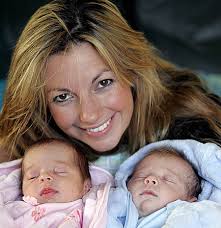 Twins Jenson and Anya Peters with their mum Theresa Baughan Twins Jenson and Anya Peters with their mum Theresa Baughan. - twinsnnp_450x465
